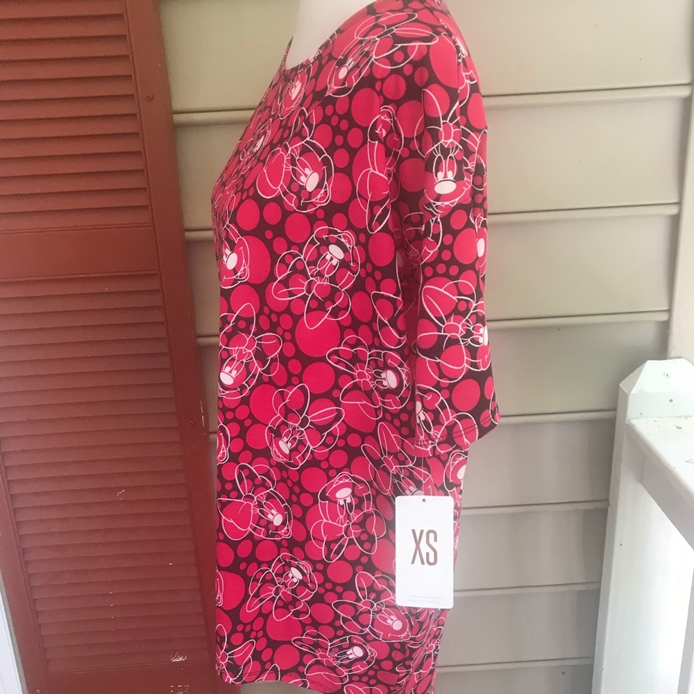 LuLaRoe Disney Minnie Pink Irma Top XS FREE SHIP - Picture 2 of 5